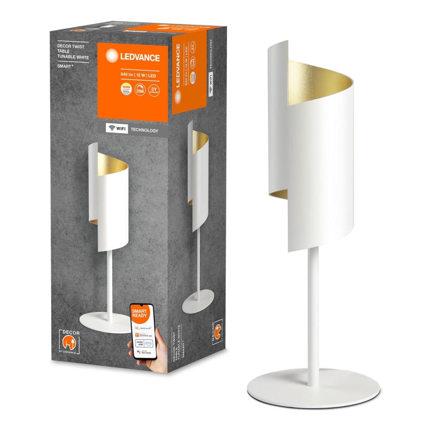 Ledvance - LED Dimbar bordslampa SMART+ DECOR TWIST LED/12W/230V 3000-6500K Wi-Fi vit