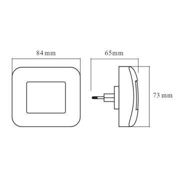 Ledvance - LED nattlampa med sensor LUNETTA LED/0,2W/230V