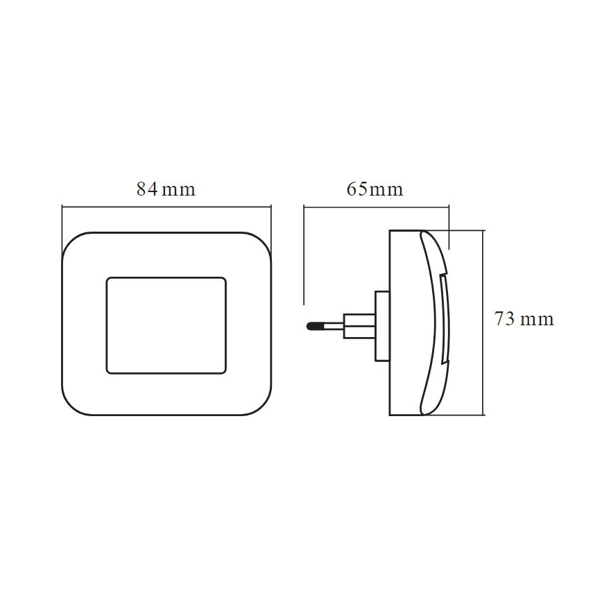 Ledvance - LED nattlampa med sensor LUNETTA LED/0,2W/230V