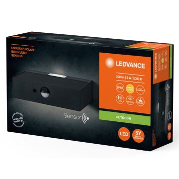 Ledvance - LED solcell väggbelysning med sensor ENDURA SOLAR LED/3W/4,2V IP65