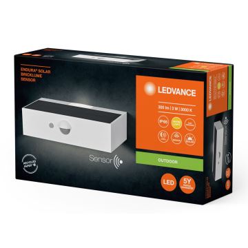 Ledvance - LED solcell väggbelysning med sensor ENDURA SOLAR LED/3W/4,2V IP65