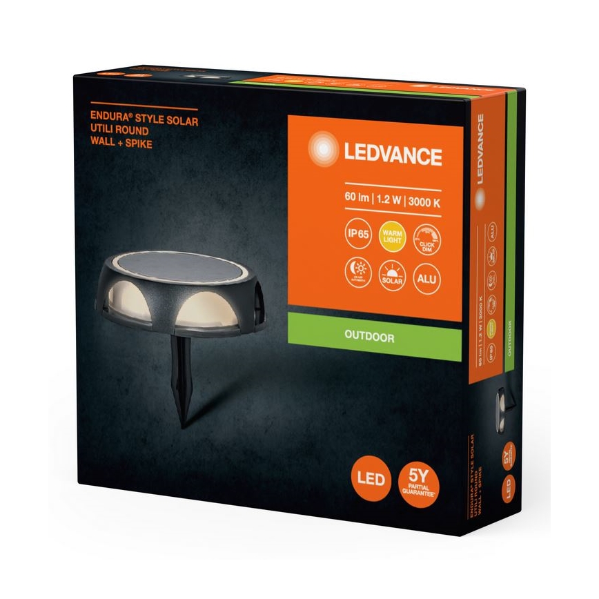 Ledvance - LED Ljusreglerad solcell lampa ENDURA STYLE SOLAR LED/1,2W/3,7V IP65