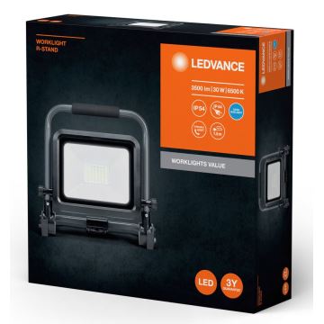 Ledvance - LED strålkastare för utomhusbruk WORKLIGHT R-STAND LED/30W/230V 6500K IP54