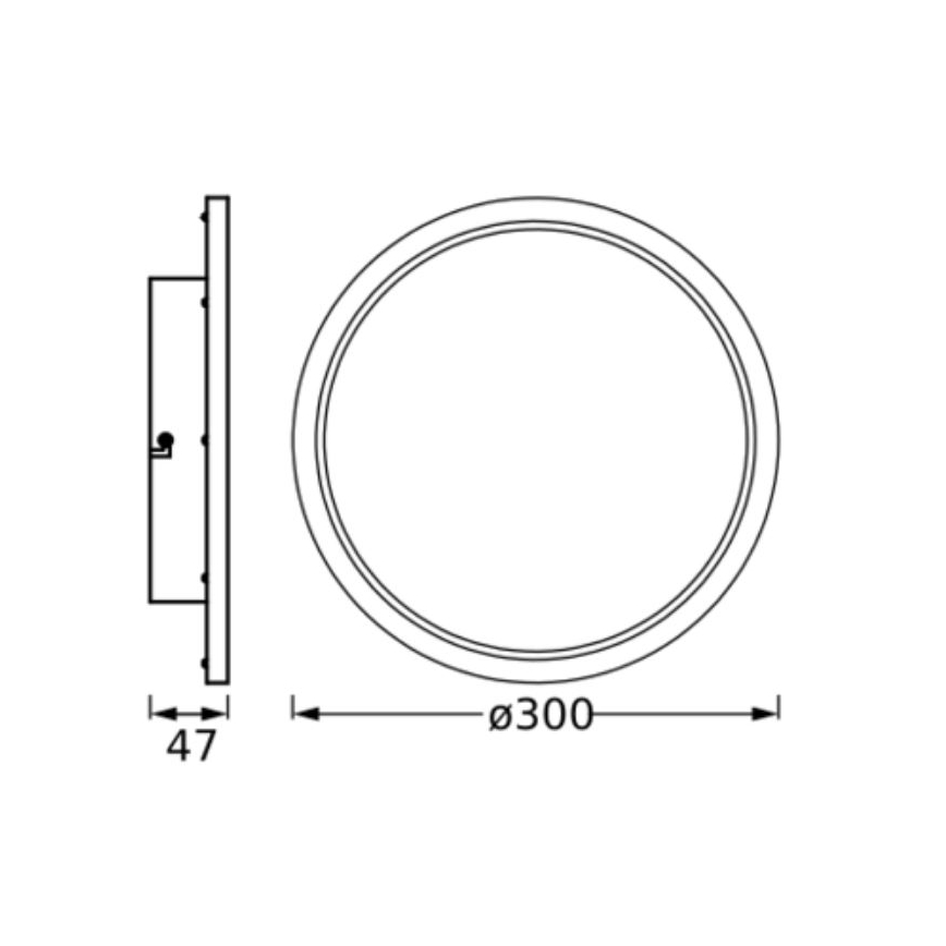 Ledvance - LED taklampa för badrum DISC LED/18W/230V 3000/4000K IP44