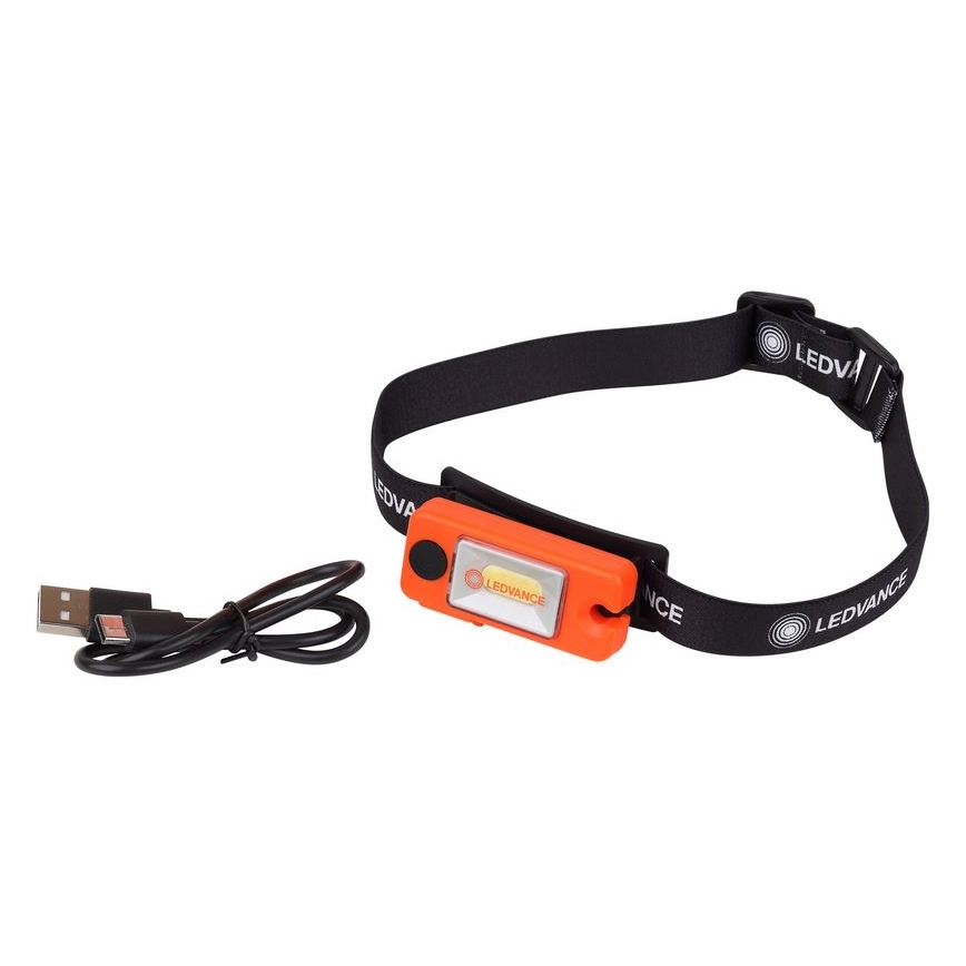 Ledvance - LED uppladdningsbar pannlampa FLASHLIGHT LED/1,3W/5V 250mAh