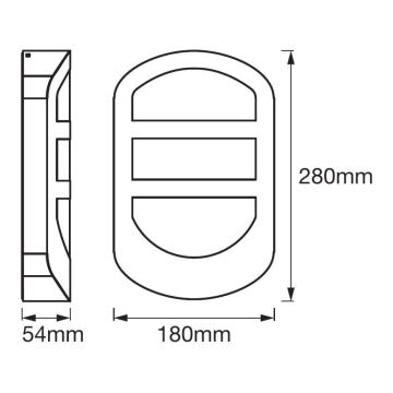 Ledvance - LED Utomhus Väggbelysning PLATE LED/12W/230V IP44