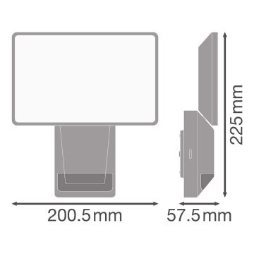 Ledvance - LED Utomhus väggStrålkastare med sensor FLOOD LED/27W/230V IP55