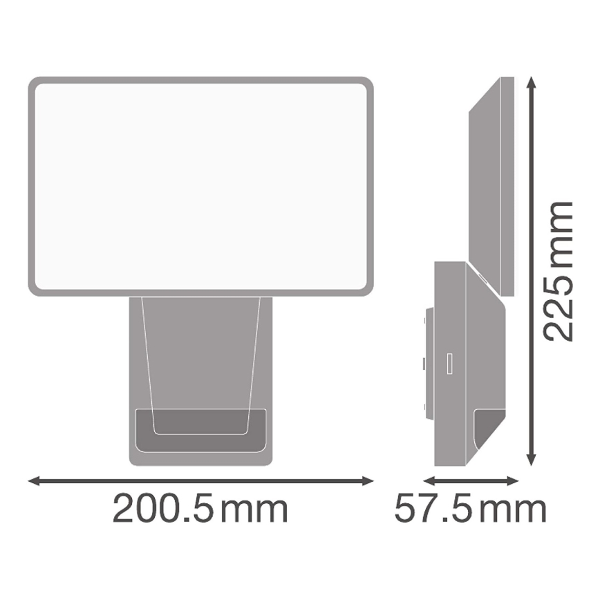 Ledvance - LED Utomhus väggStrålkastare med sensor FLOOD LED/27W/230V IP55