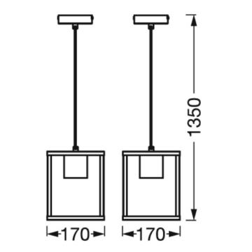 Ledvance - Ljuskrona med textilsladd DECOR NAIROBI 1xE27/15W/230V gummifikon