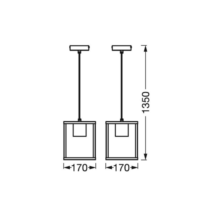 Ledvance - Ljuskrona med textilsladd DECOR NAIROBI 1xE27/15W/230V gummifikon