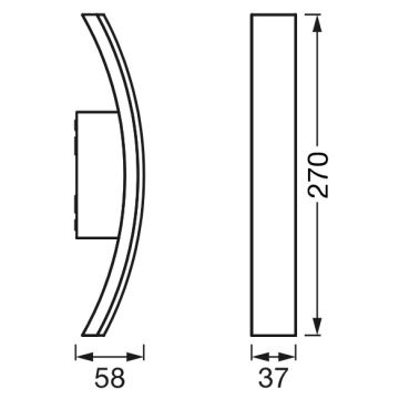 Ledvance - Utomhus LED vägglampa  BOW LED/7W/230V IP54