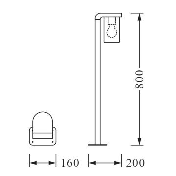 Ledvance - Utomhuslampa  CASCADE 1xE27/25W/230V IP44 80 cm