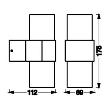 Ledvance - Vägglampa för utomhusbruk ENDURA ROTARY 2xGU10/5W/230V IP44