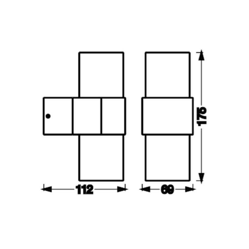 Ledvance - Vägglampa för utomhusbruk ENDURA ROTARY 2xGU10/5W/230V IP44