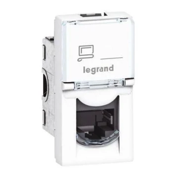 Legrand 76551 - Uttag mosiak 1xRJ45 class 5E UTP 1M vit