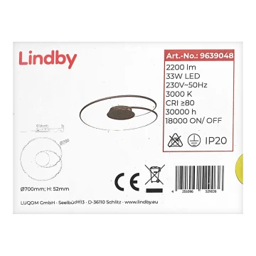 Lindby - LED taklampa JOLINE LED/33W/230V