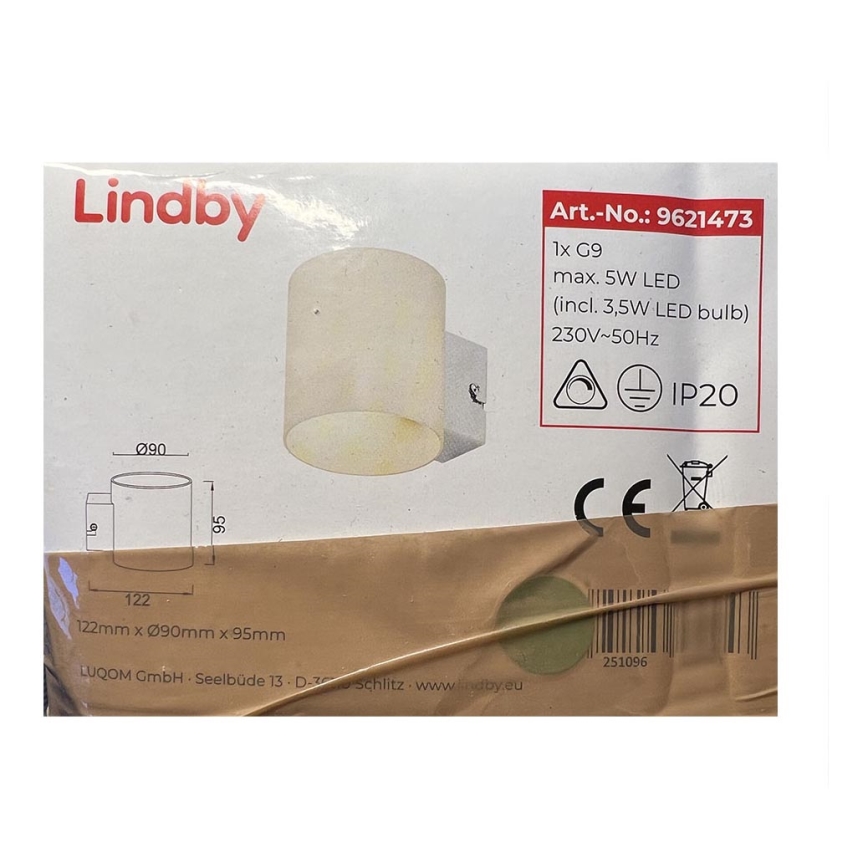 Lindby - Vägglampa GERRIT 1xG9/5W/230V