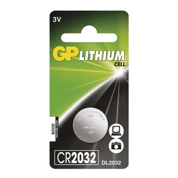 Litium knappcellsbatterier CR2032 GP LITHIUM 3V/220 mAh
