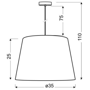 Ljuskrona med snöre AMERICANO 1xE27/60W/230V