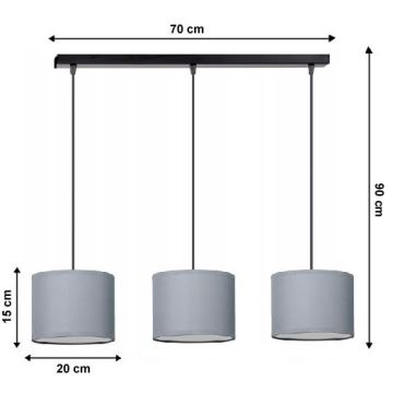 Ljuskrona med snöre TUZ 3xE27/60W/230V