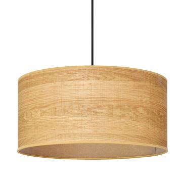 Ljuskrona med textilsladd ALBA 1xE27/60W/230V diameter 40 cm brun/svart