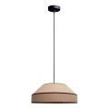 Ljuskrona med textilsladd MANISO 1xE27/60W/230V diameter 45 cm beige