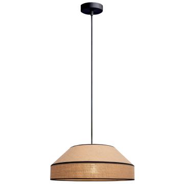 Ljuskrona med textilsladd MANISO 1xE27/60W/230V diameter 45 cm beige