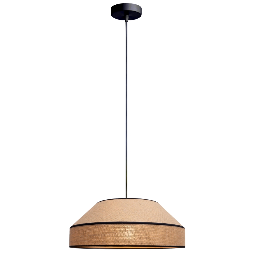 Ljuskrona med textilsladd MANISO 1xE27/60W/230V diameter 45 cm beige