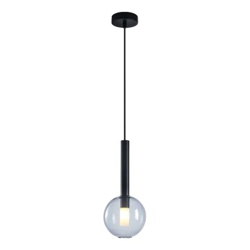 Ljuskrona med textilsladd NIKO 1xG9/9W/230V diameter 15 cm svart