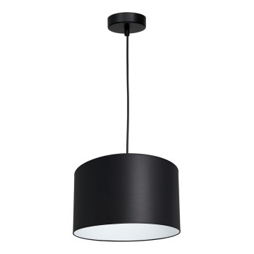 Ljuskrona med upphängningsrem ARDEN 1xE27/60W/230V diameter 25 cm svart/vit