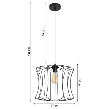 Ljuskrona med upphängningsrem  BEK 1xE27/60W/230V diameter  37 cm