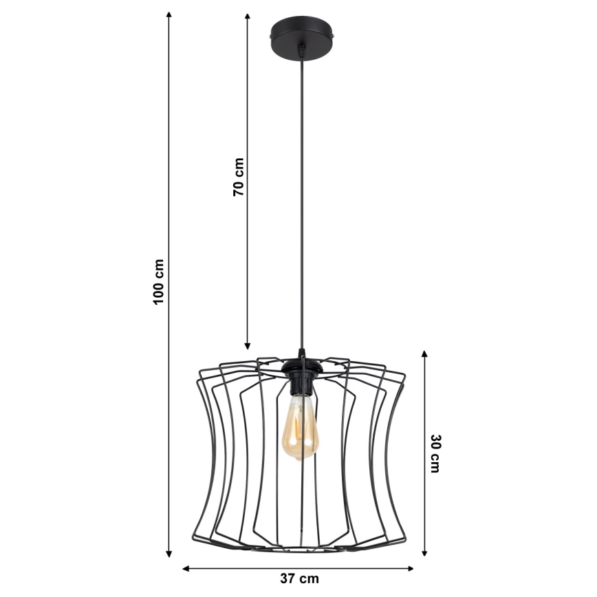 Ljuskrona med upphängningsrem  BEK 1xE27/60W/230V diameter  37 cm