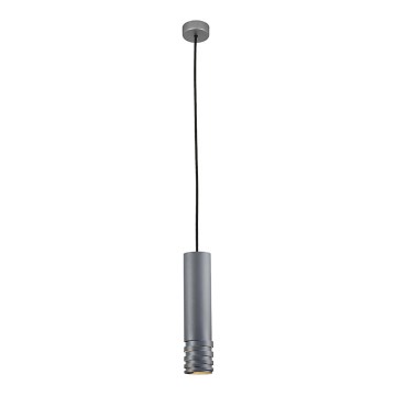 Ljuskrona med upphängningsrem DRILL 1xGU10/4W/230V grå