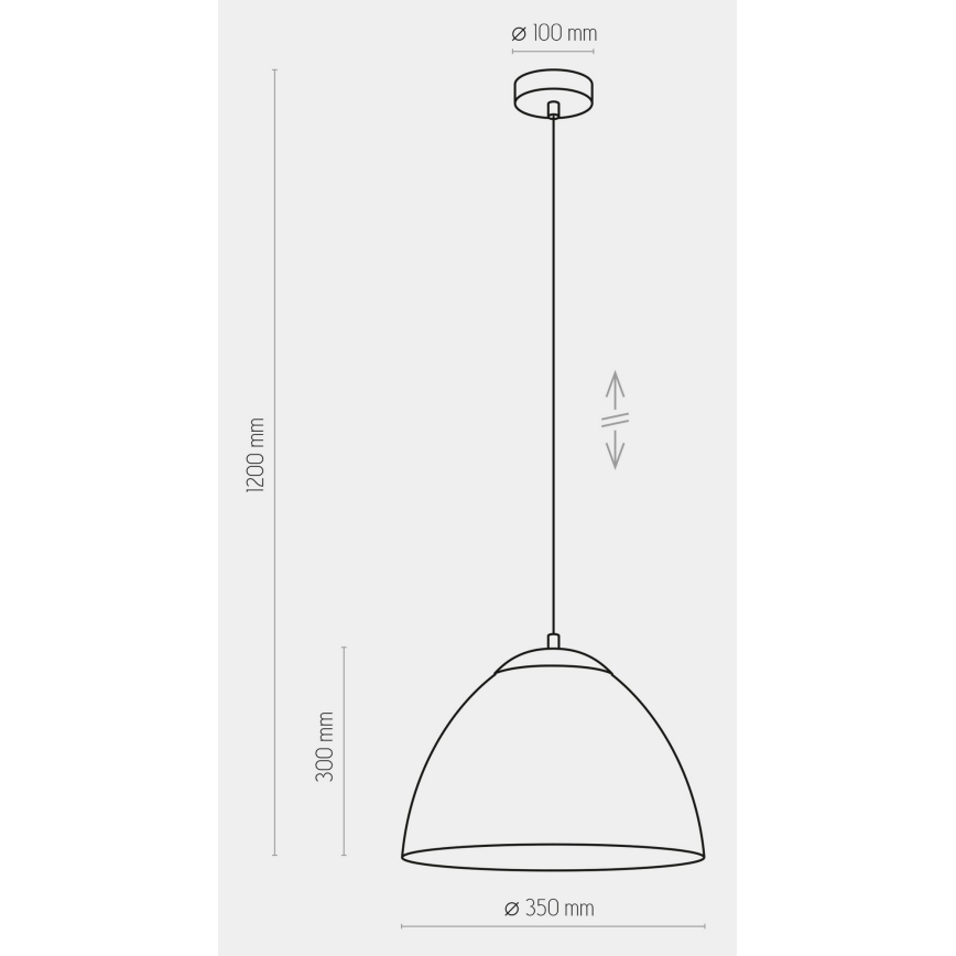 Ljusskrona med upphängningsrem  FARO 1xE27/60W/230V grå