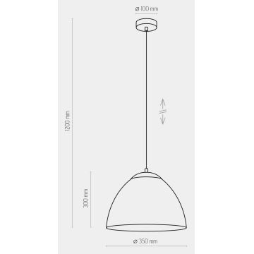 Ljusskrona med upphängningsrem  FARO 1xE27/60W/230V svart 