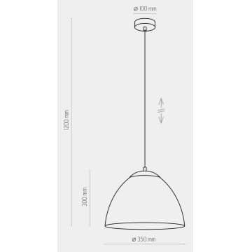 Ljusskrona med upphängningsrem  FARO 1xE27/60W/230V vit 