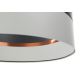 Ljusskrona med upphängningsrem  GLAM HOME 1xE27/60W/230V diameter  40 cm svart /grå
