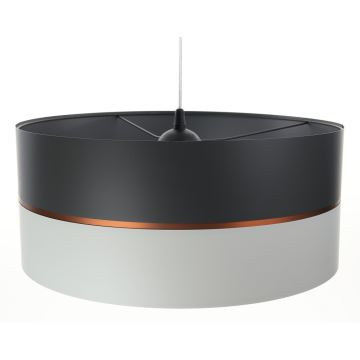 Ljusskrona med upphängningsrem  GLAM HOME 1xE27/60W/230V diameter  40 cm svart /grå