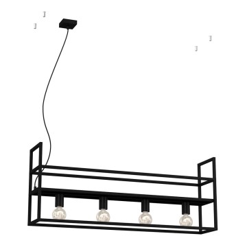 Ljuskrona med upphängningsrem SHELF 4xE27/60W/230V