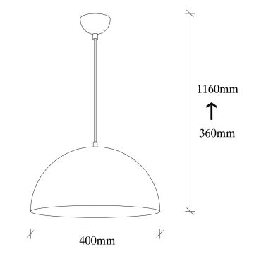 Ljusskrona med upphängningsrem  SIVANI 1xE27/40W/230V