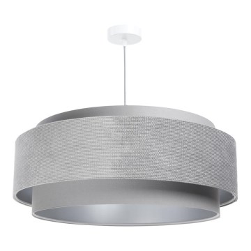 Ljuskrona på vajer DOBLO 1xE27/60W/230V diameter 60 cm grå/silver