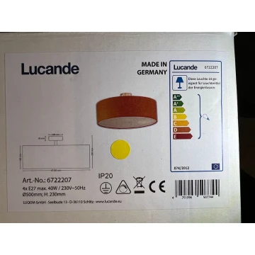 Lucande - Taklampa GALA 4xE27/40W/230V