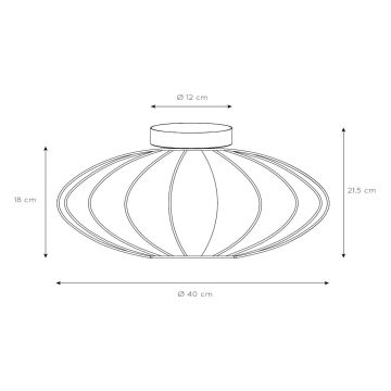 Lucide 03147/40/38 - Taklampa CORINA 1xE27/40W/230V diameter 40 cm grädde