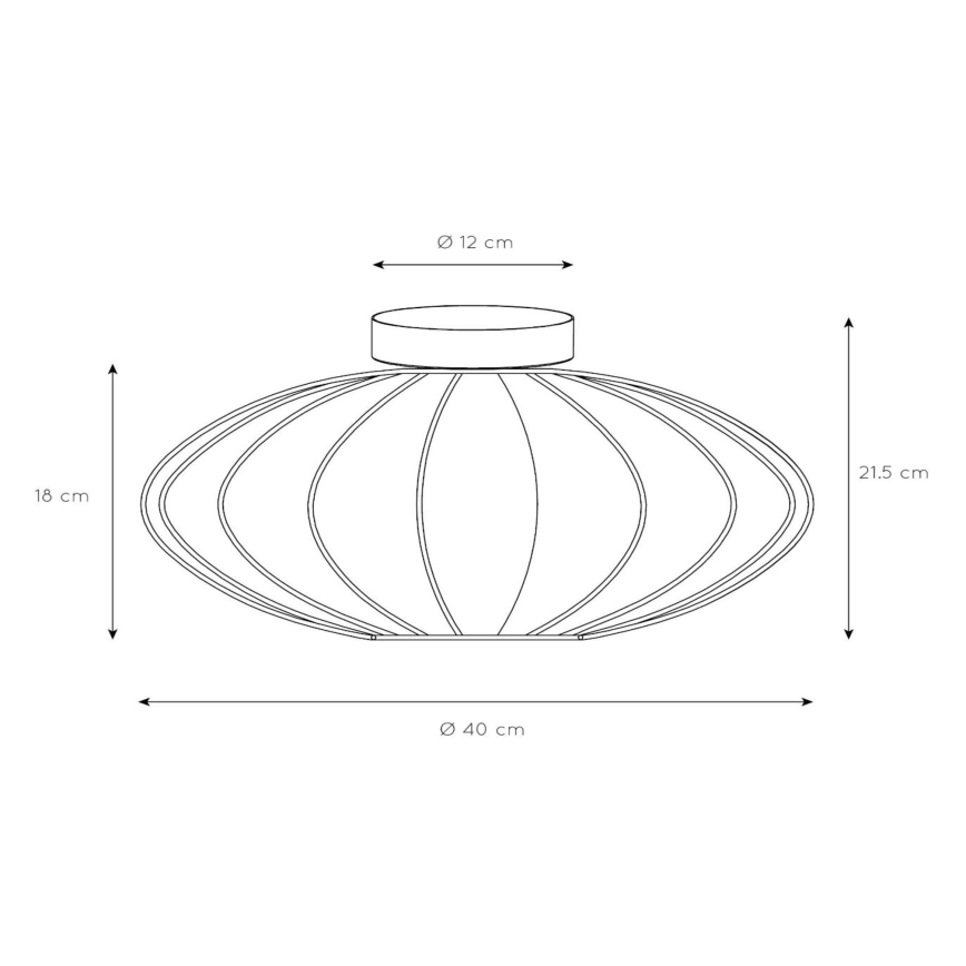 Lucide 03147/40/38 - Taklampa CORINA 1xE27/40W/230V diameter 40 cm grädde