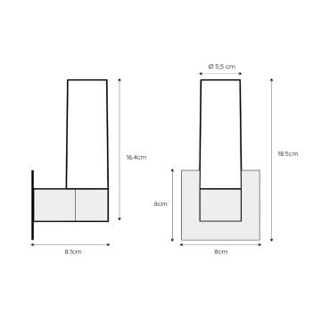 Lucide 04202/01/30 - Vägglampa för badrum JESSE 1xG9/33W/230V IP44