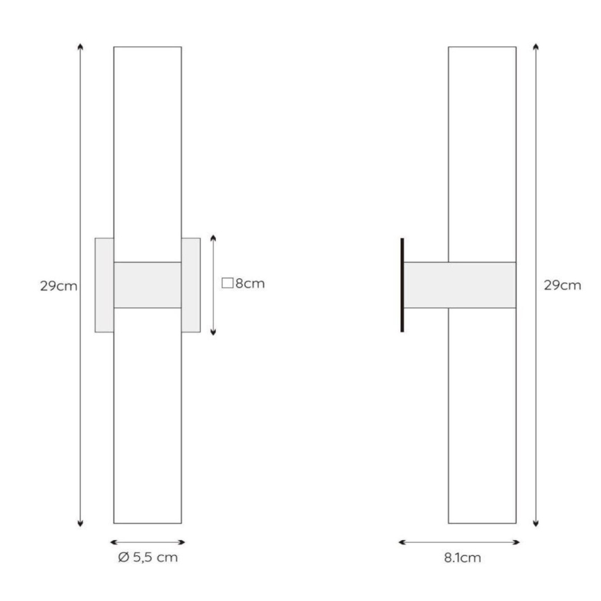 Lucide 04202/02/30 - Vägglampa för badrum JESSE 2xG9/33W/230V IP44