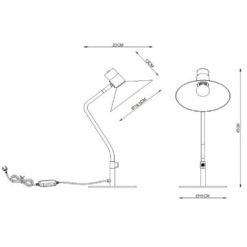 Lucide 05528/01/30 - ljusreglerad bordslampa  PEPIJN 1xE14/40W/230V