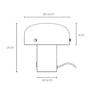 Lucide 05538/01/02 - Dimbar touch bordslampa TIMON 1xE14/10W/230V diameter 17,5 cm guld/vit