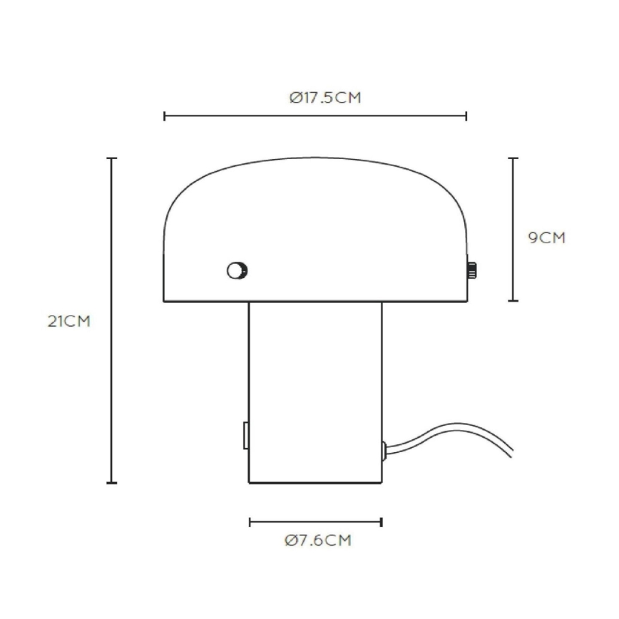 Lucide 05538/01/02 - Dimbar touch bordslampa TIMON 1xE14/10W/230V diameter 17,5 cm guld/vit