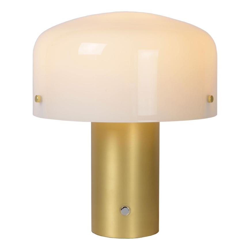 Lucide 05539/01/02 - Dimbar touch bordslampa TIMON 1xE27/25W/230V diameter 27 cm guld/vit